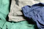 Huck Towel ends, cloth remnants, cleaning cloths for industrial use
